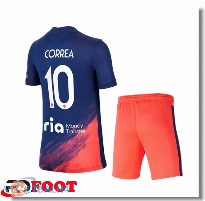 Atletico Madrid (CORREA 10) kinderen uit jersey blauw Marine 2021/2022