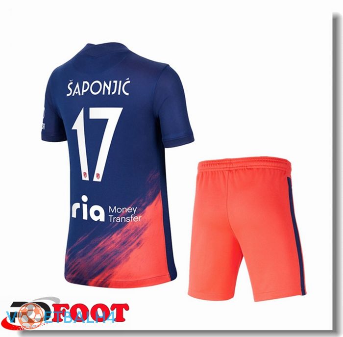 Atletico Madrid (Šaponjic 17) kinderen uit jersey blauw Marine 2021/2022