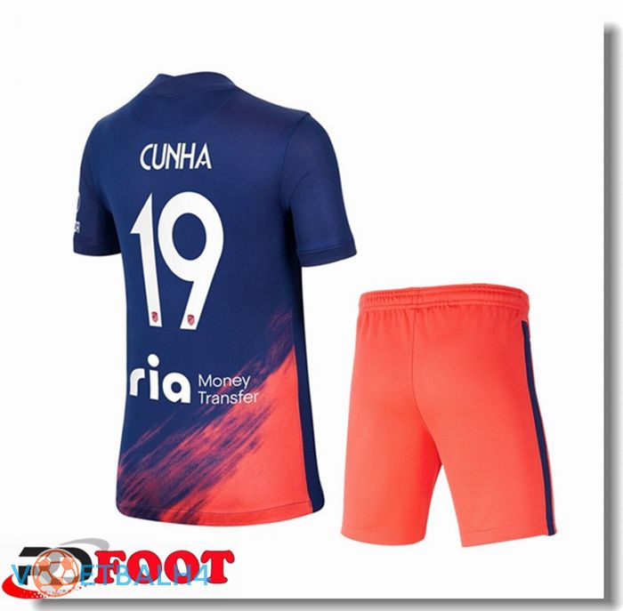 Atletico Madrid (Cunha 19) kinderen uit jersey blauw Marine 2021/2022