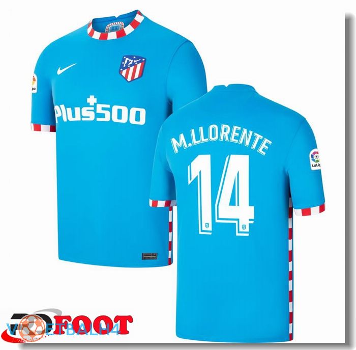 Atletico Madrid (M.LLORENTE 14) derde jersey blauw 2021/2022