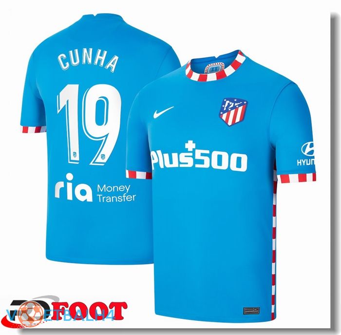 Atletico Madrid (Cunha 19) derde jersey blauw 2021/2022