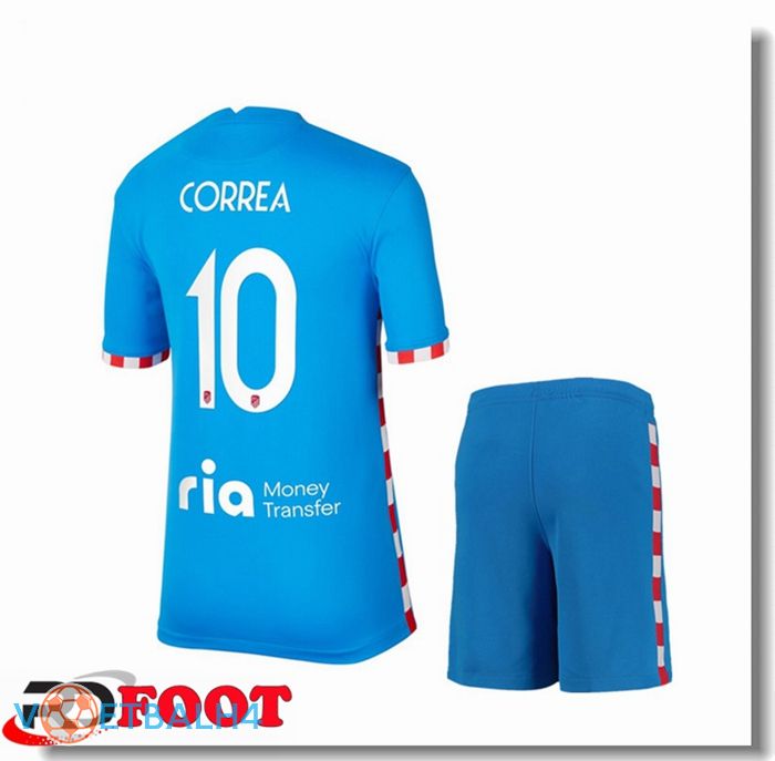 Atletico Madrid (CORREA 10) kinderen derde jersey blauw 2021/2022