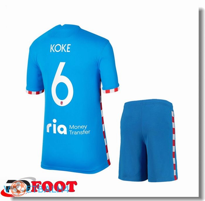 Atletico Madrid (KOKE 6) kinderen derde jersey blauw 2021/2022