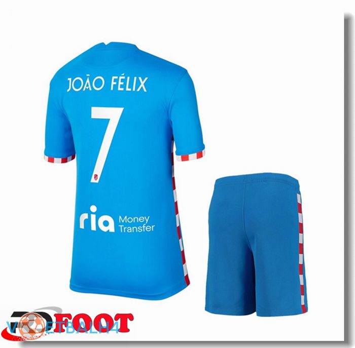 Atletico Madrid (JOAO FELIX 7) kinderen derde jersey blauw 2021/2022