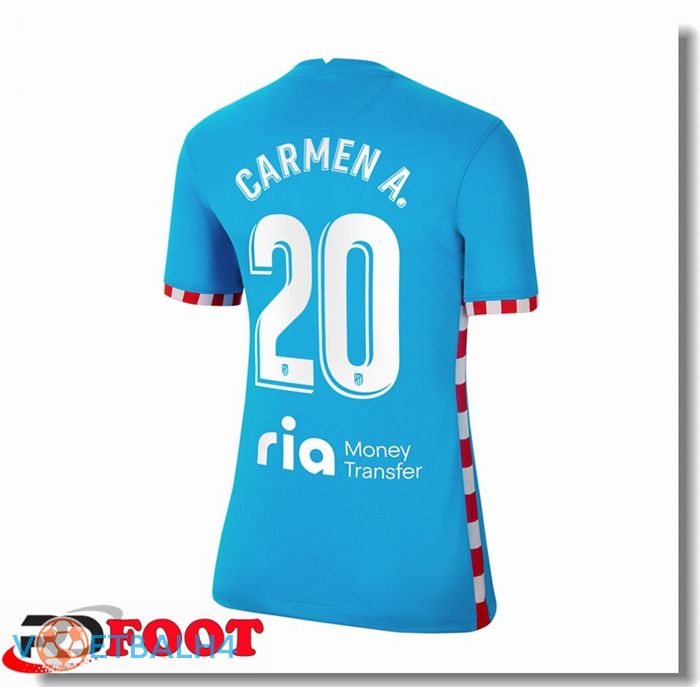 Atletico Madrid (CARMEN A. 20) Dames derde jersey blauw 2021/2022