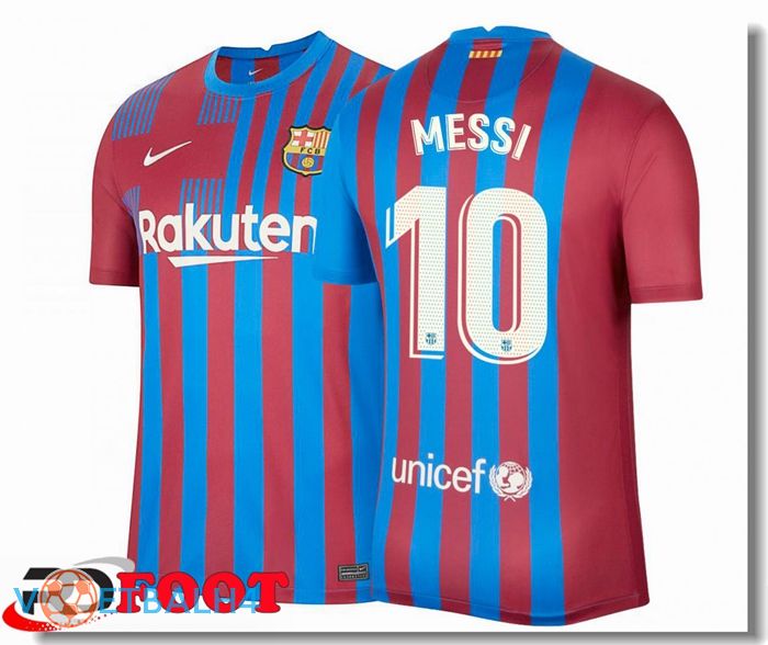 FC Barcelona (Messi 10) thuis jersey rood/blauw 2021/2022