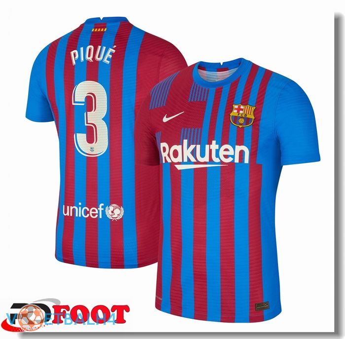 FC Barcelona (Pique 3) thuis jersey rood/blauw 2021/2022