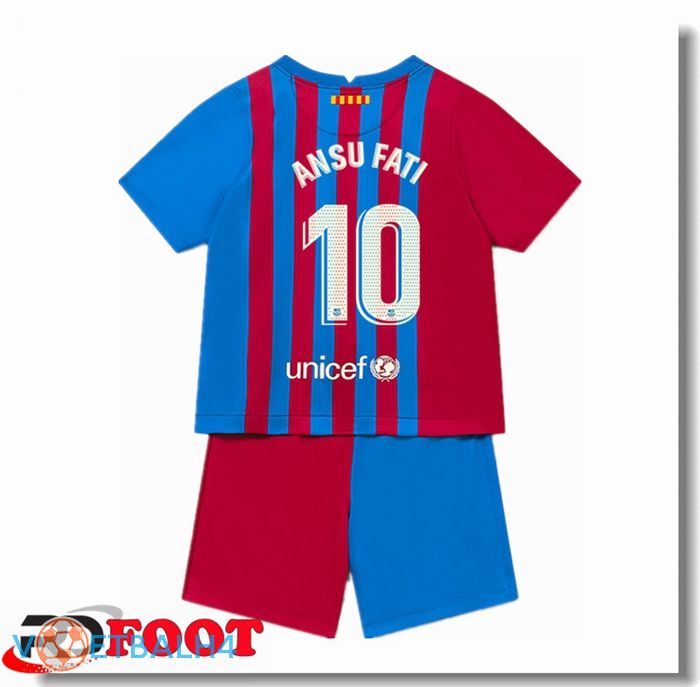 FC Barcelona (ANSU FATI 10) kinderen thuis jersey rood/blauw 2021/2022