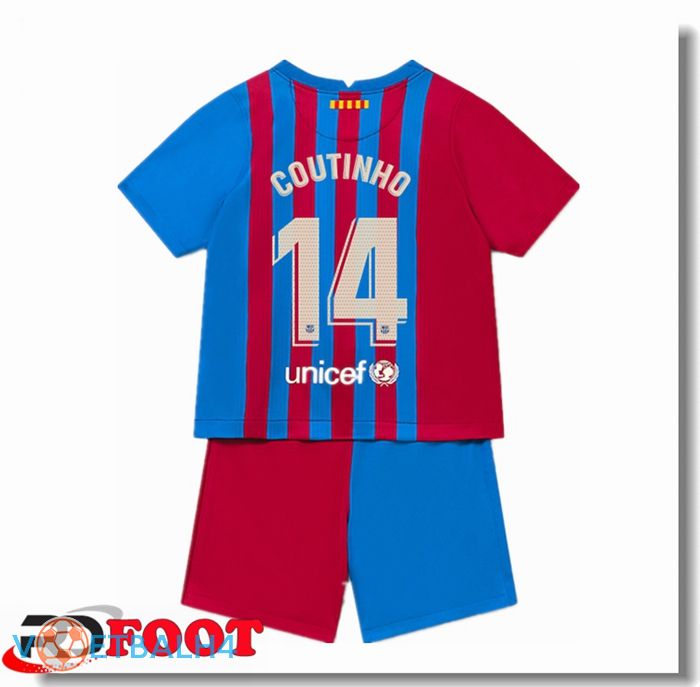 FC Barcelona (COUTINHO 14) kinderen thuis jersey rood/blauw 2021/2022