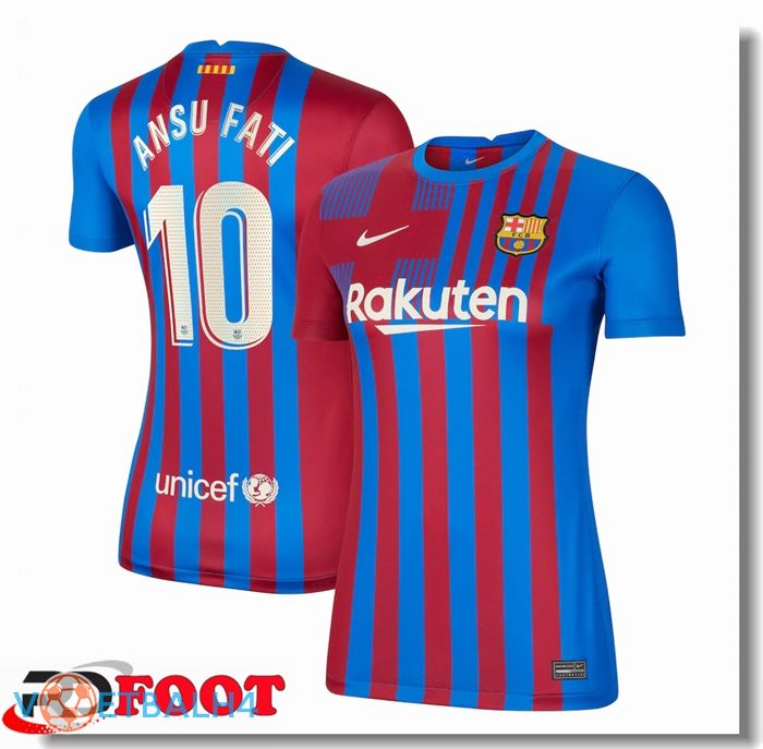 FC Barcelona (ANSU FATI 10) Dames thuis jersey rood/blauw 2021/2022