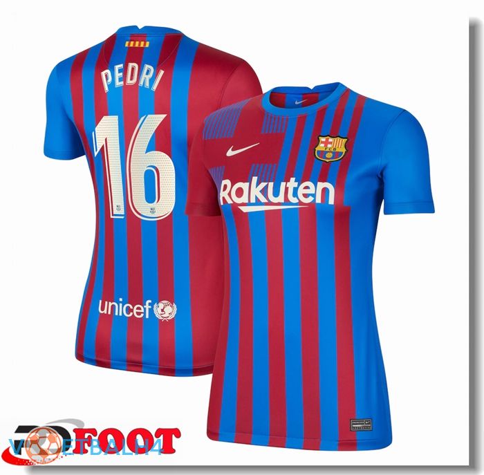 FC Barcelona (Pedri 16) Dames thuis jersey rood/blauw 2021/2022