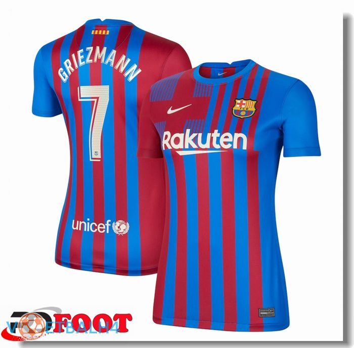 FC Barcelona (Griezmann 7) Dames thuis jersey rood/blauw 2021/2022