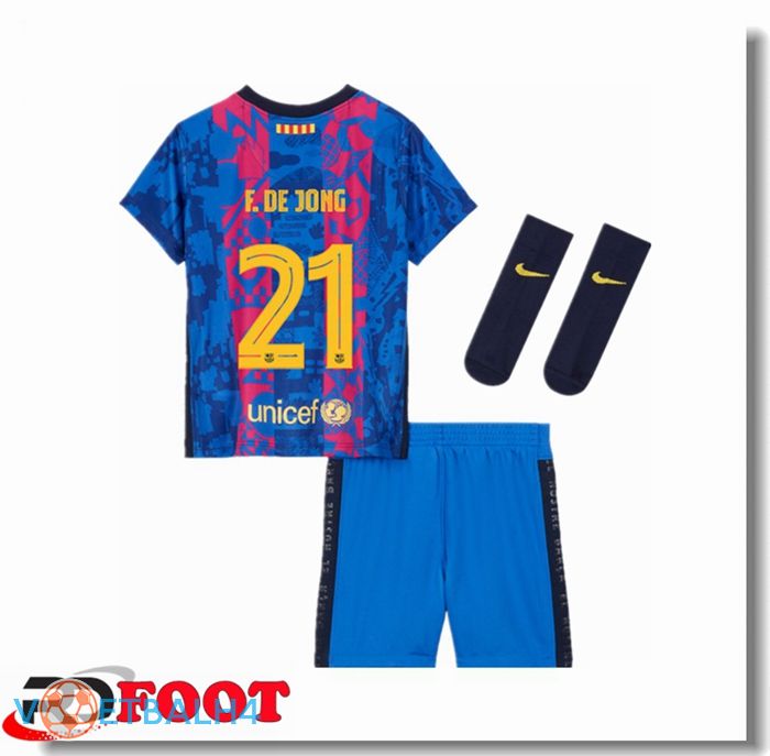 FC Barcelona (F. De Jong 21) kinderen derde jersey 2021/2022