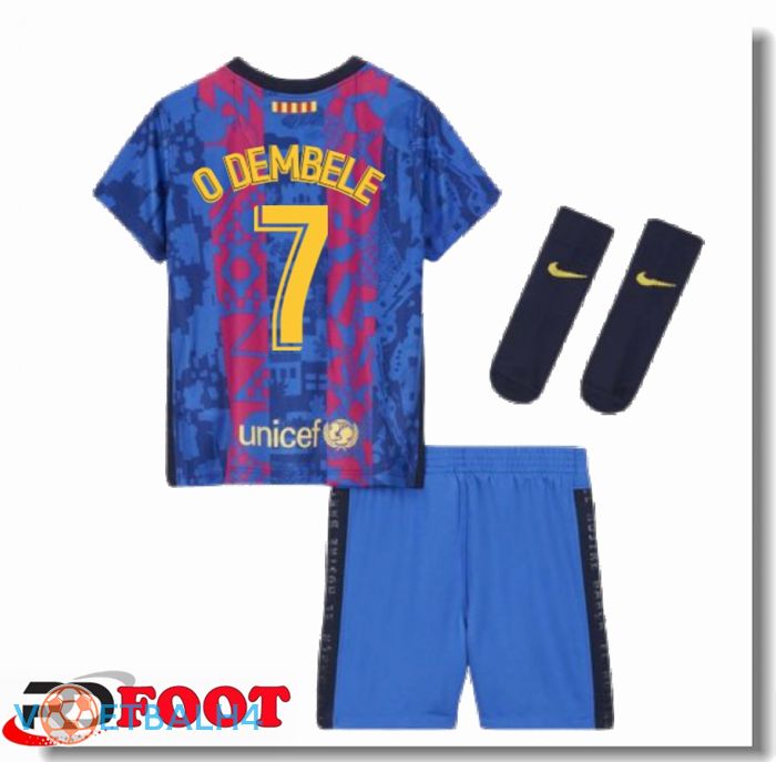 FC Barcelona (O. DEMBELE 7) kinderen derde jersey 2021/2022