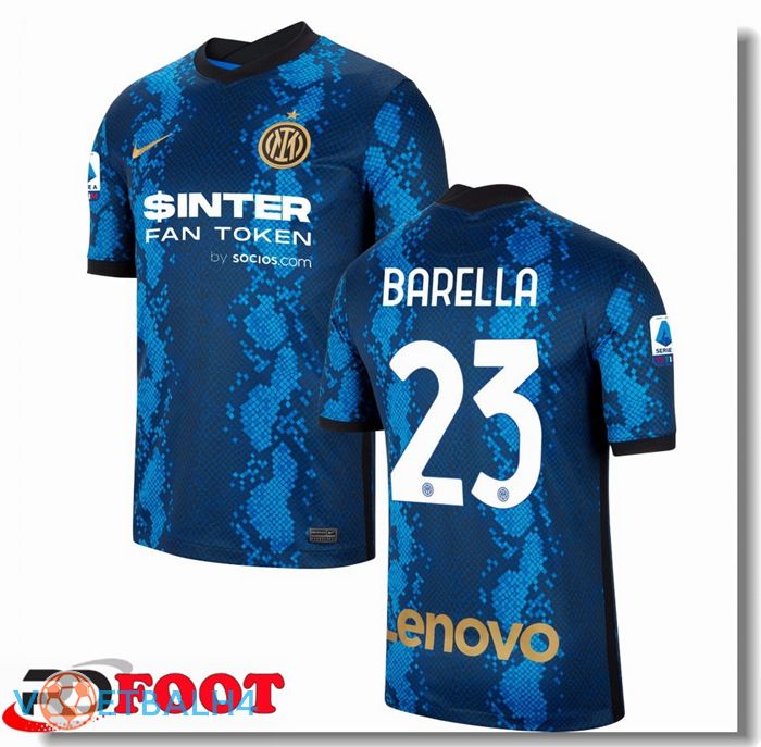 Inter Milan（BARELLA 23）thuis jersey blauw 2021/2022