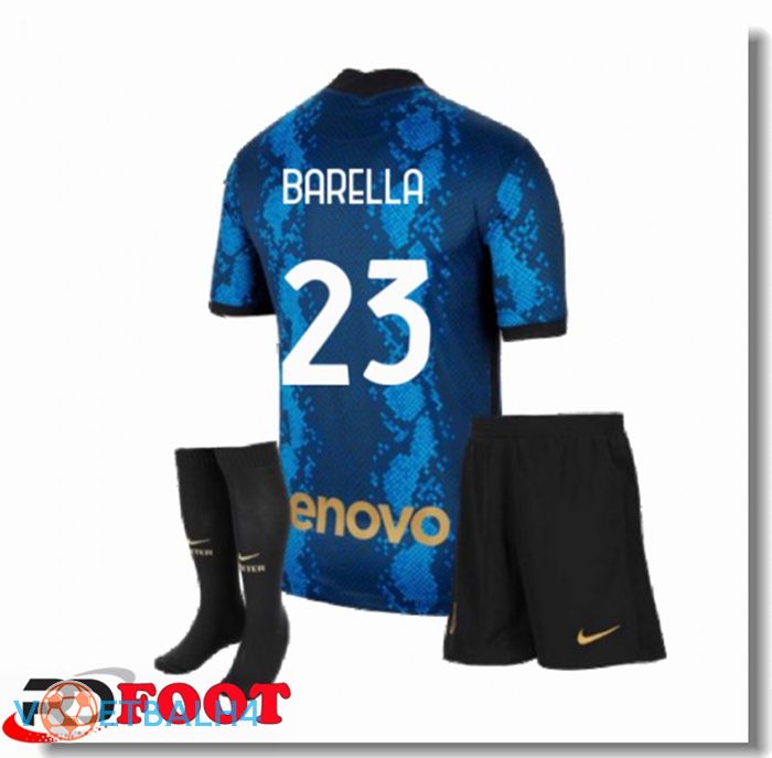 Inter Milan（BARELLA 23）kinderen thuis jersey blauw 2021/2022