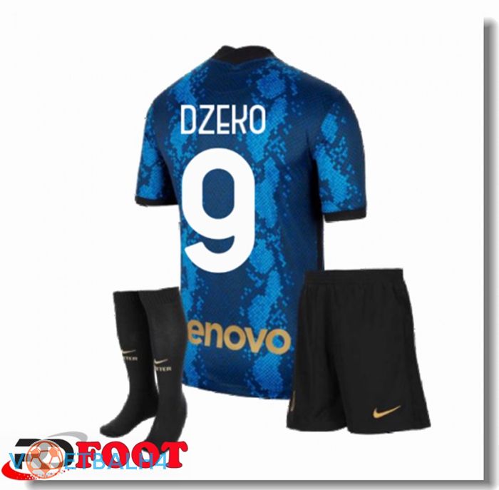 Inter Milan（DZEKO 9）kinderen thuis jersey blauw 2021/2022