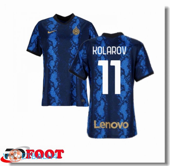 Inter Milan（KOLAROV 11）Dames thuis jersey blauw 2021/2022