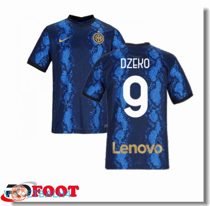 Inter Milan（DZEKO 9）Dames thuis jersey blauw 2021/2022