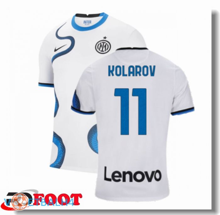 Inter Milan（KOLAROV 11）uit jersey wit 2021/2022