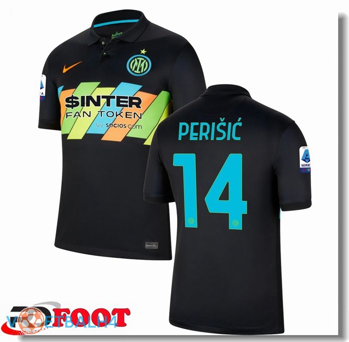 Inter Milan（PERISIC 14）derde jersey zwart 2021/2022