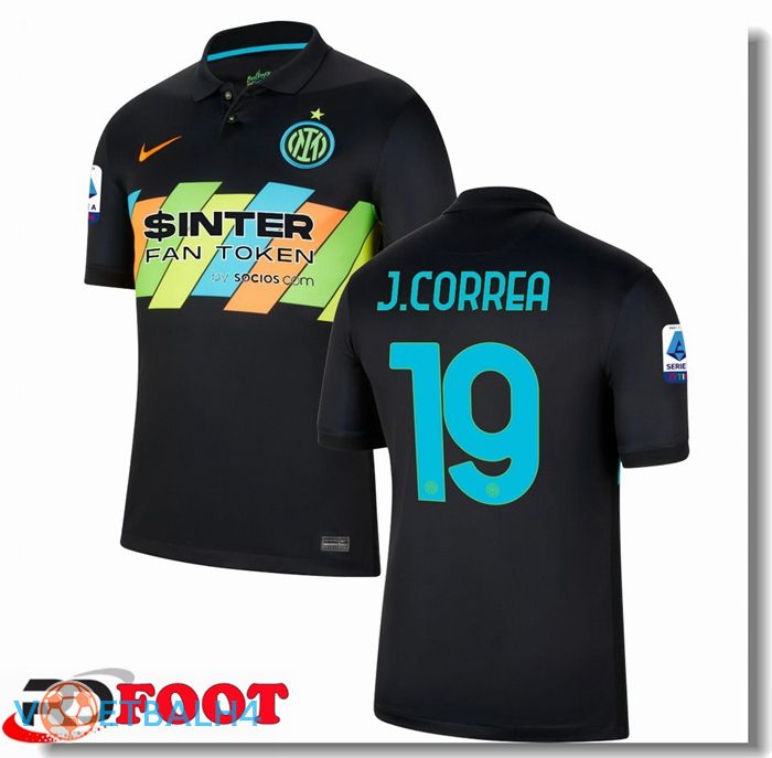 Inter Milan（J.CORREA 19）derde jersey zwart 2021/2022