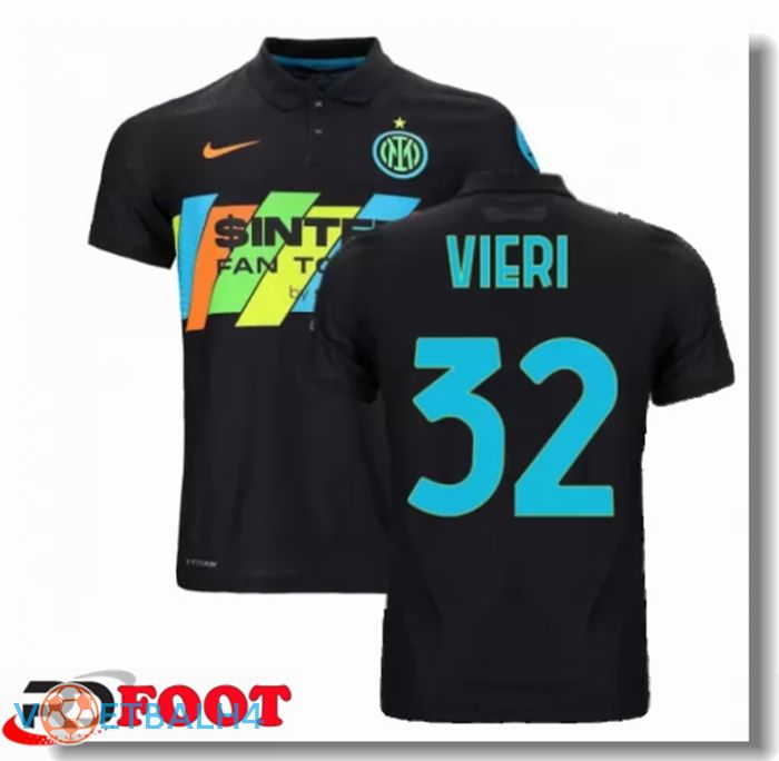 Inter Milan（VIERI 32）derde jersey zwart 2021/2022