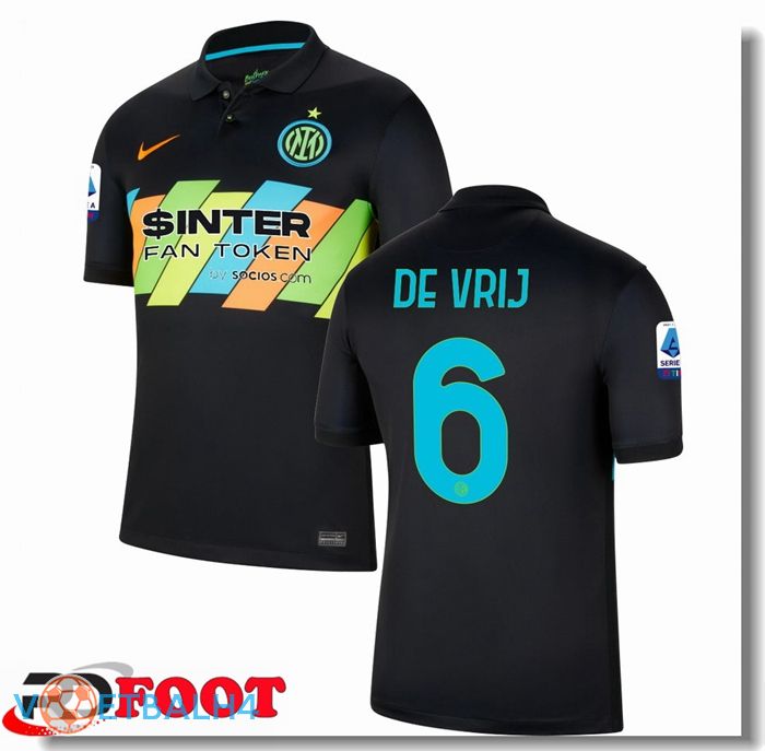 Inter Milan（DE VRIJ 6）derde jersey zwart 2021/2022