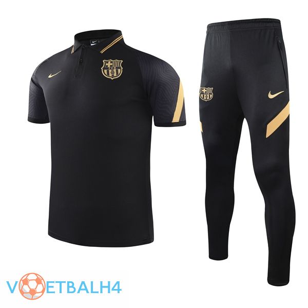 FC Barcelona Polo Shirt + broek zwart 2021/2022