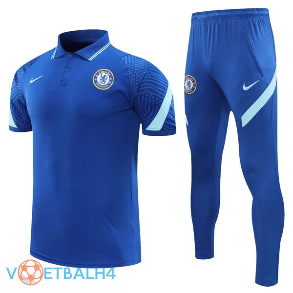 FC Chelsea Polo Shirt + broek blauw 2021/2022