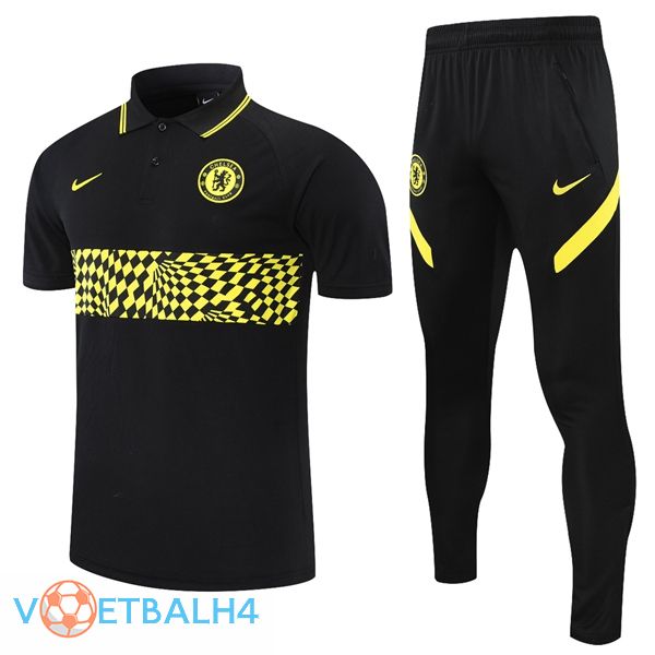 FC Chelsea Polo Shirt + broek zwart geel 2021/2022