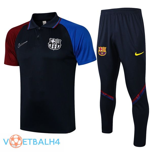 FC Barcelona Polo Shirt + broek blauw koninklijk 2021/2022