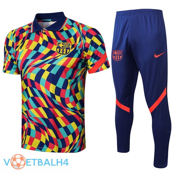 FC Barcelona Polo Shirt + broek geel blauw 2021/2022