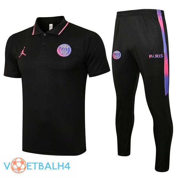 Paris PSG Polo Shirt + broek zwart 2021/2022