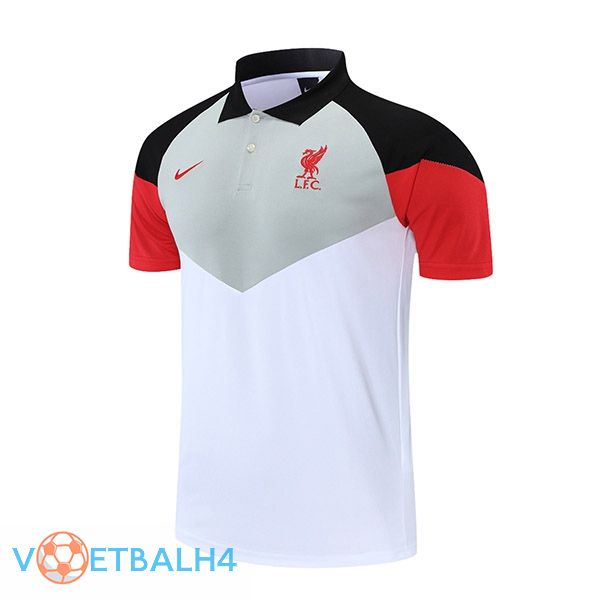 FC Liverpool Polo Shirt wit grijs rood 2021/2022