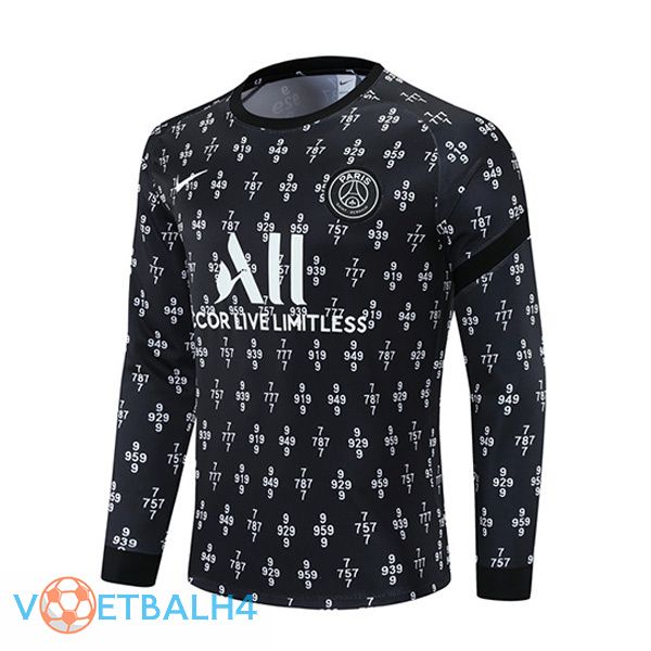 Paris PSG Training Sweatshirt zwart wit 2021/2022