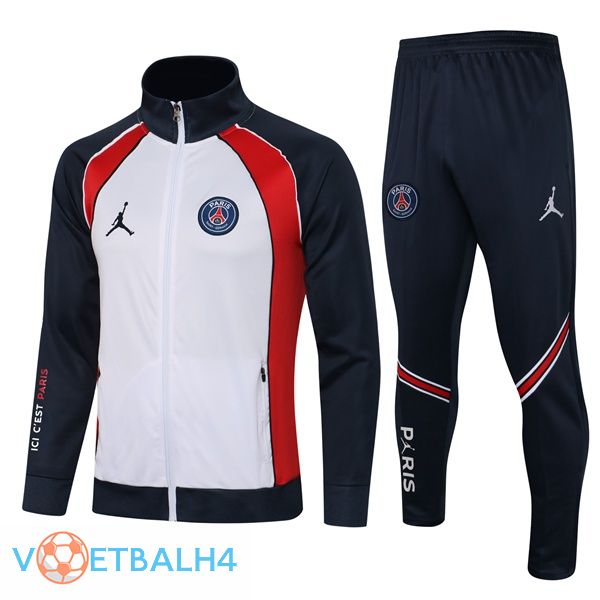 Jordan PSG trainingspak wit blauw koninklijk 2021/2022