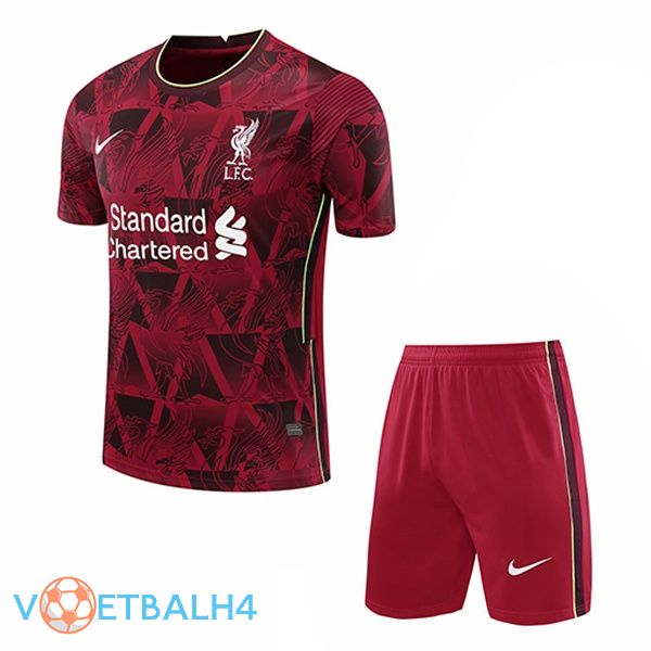 FC Liverpool Training T Shirt + korte broek rood 2021/2022