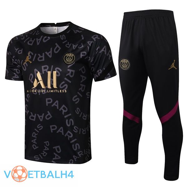 Paris PSG Jordan Training T Shirt + broek zwart 2021/2022