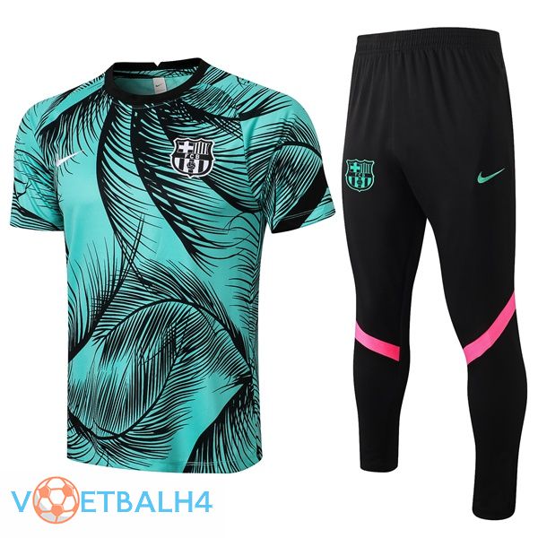 FC Barcelona Training T Shirt + broek groente 2021/2022