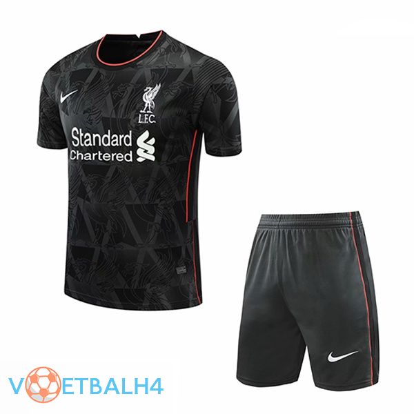 FC Liverpool Training T Shirt + korte broek zwart 2021/2022