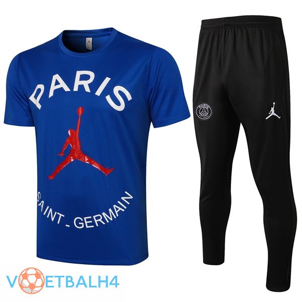 Paris PSG Training T Shirt + broek blauw 2021/2022