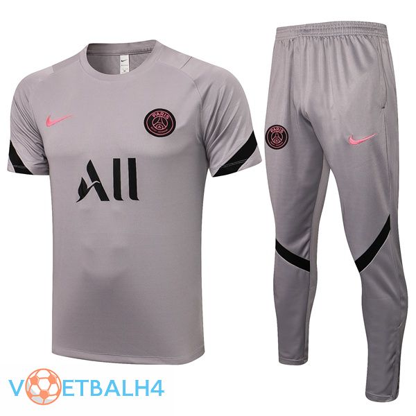 Paris PSG Training T Shirt + broek grijs 2021/2022