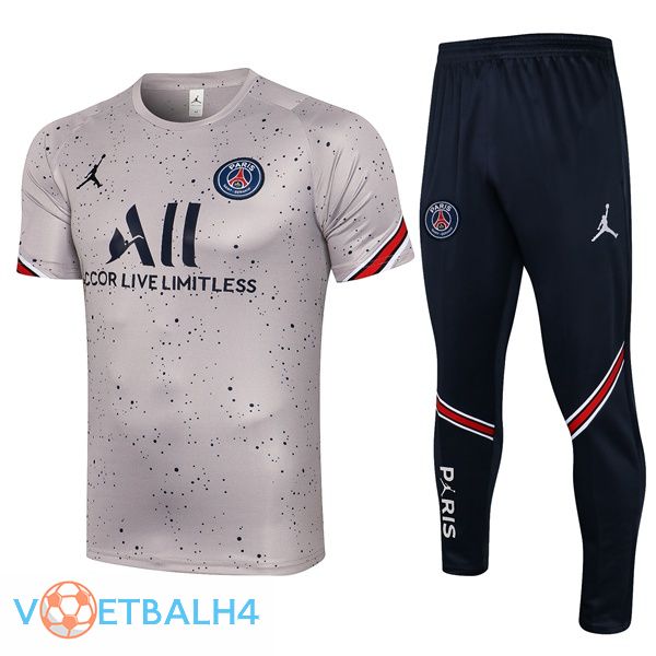 Paris PSG Jordan Training T Shirt + broek grijs 2021/2022