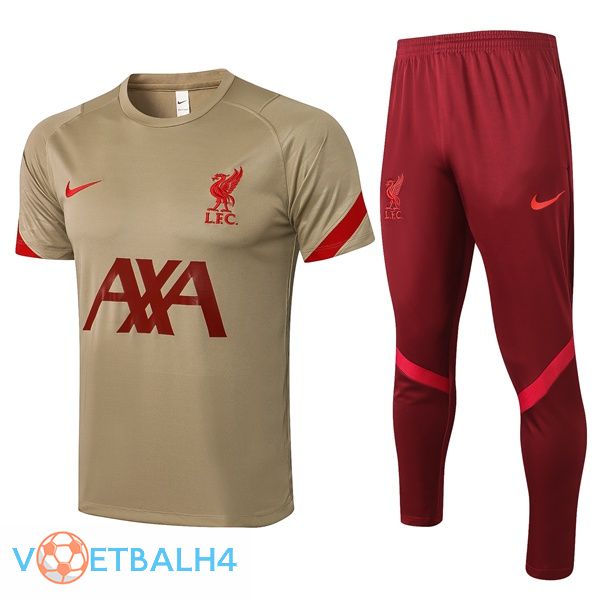 FC Liverpool Training T Shirt + broek geel 2021/2022