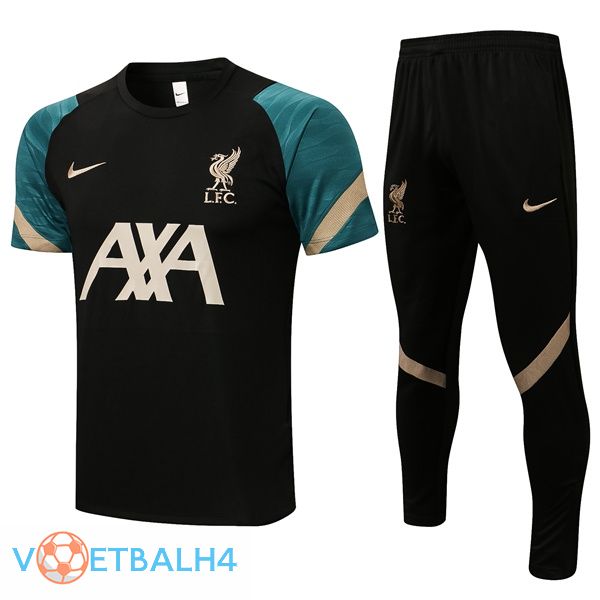 FC Liverpool Training T Shirt + broek zwart 2021/2022