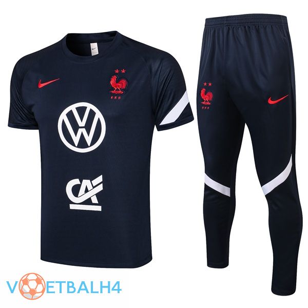 Frankrijk Training T Shirt + broek blauw koninklijk 2021/2022