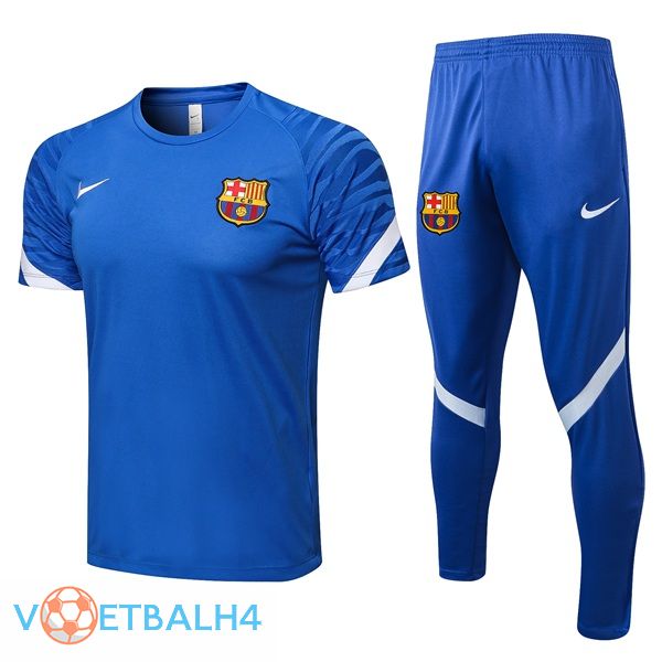 FC Barcelona Training T Shirt + broek blauw 2021/2022