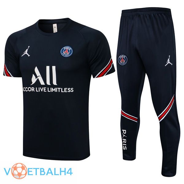 Paris PSG Jordan Training T Shirt + broek blauw koninklijk 2021/2022