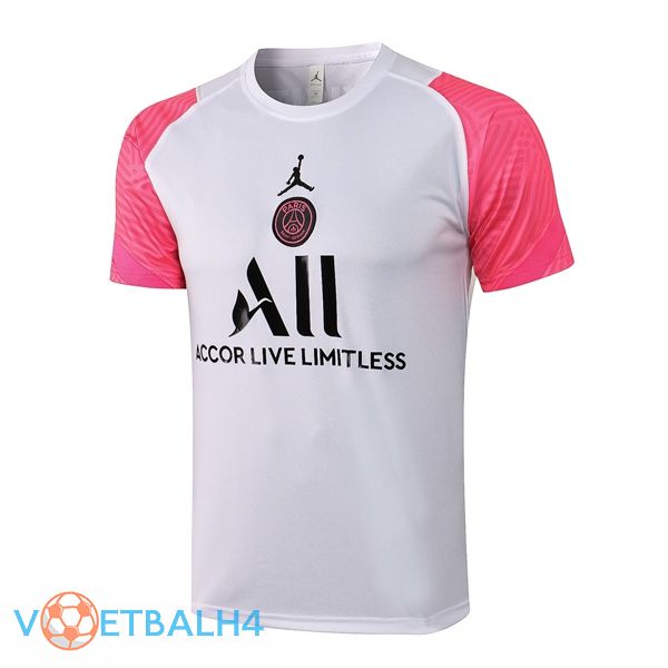 Paris PSG Jordan Training T Shirt wit Rose 2021/2022